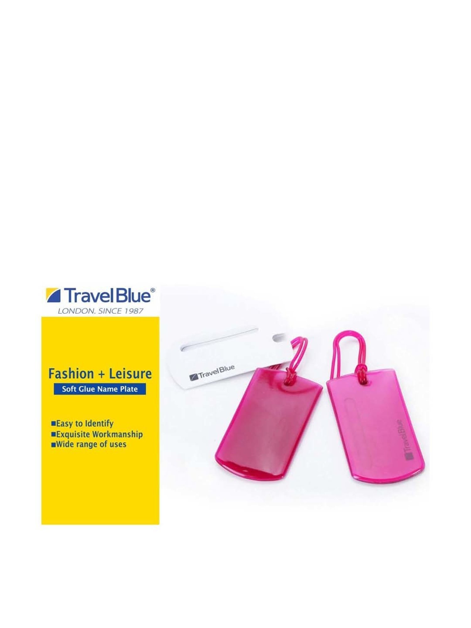 Travel Blue Pink Luggage Tag - Pack of 2