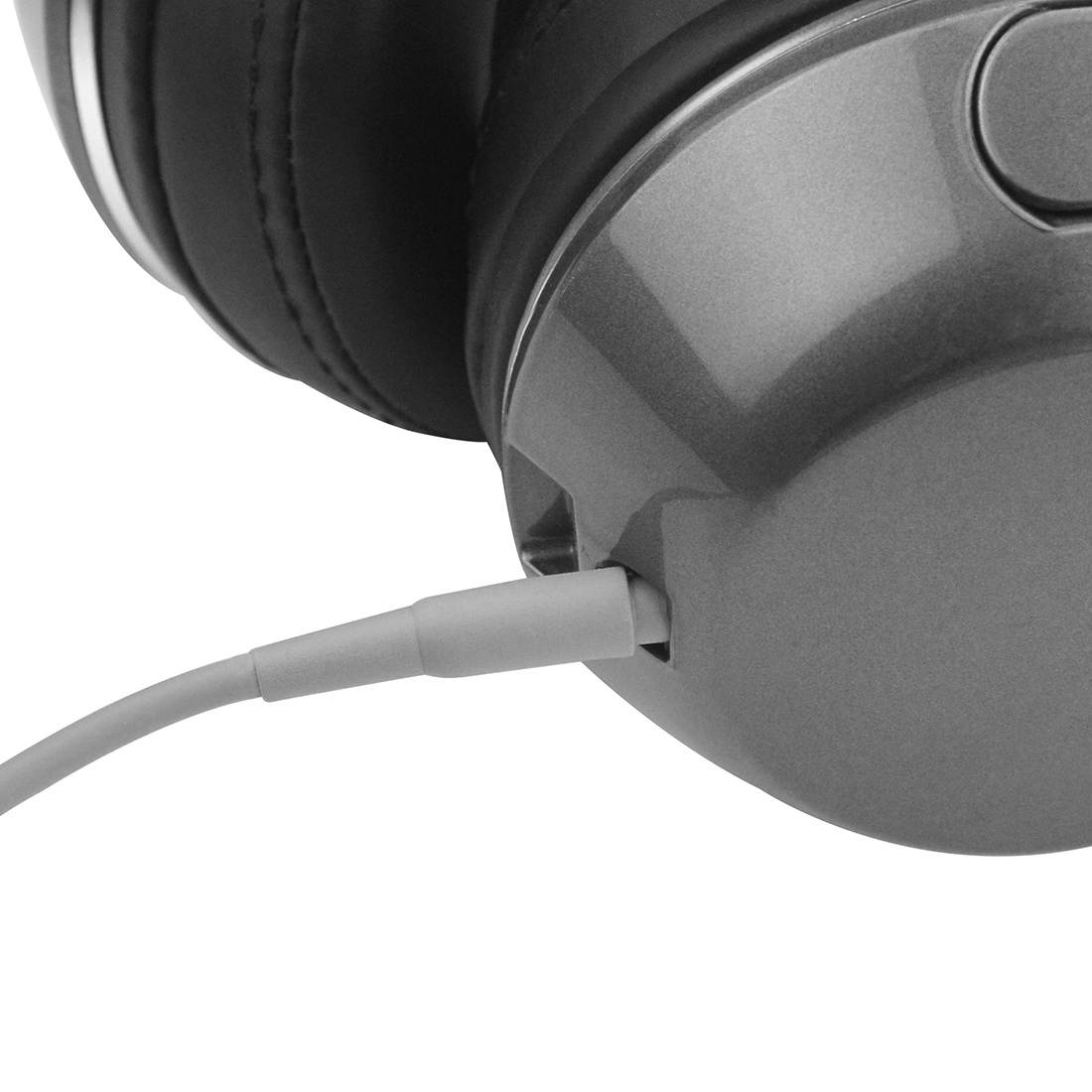 Geekria QuickFit Audio Cable Compatible with Skullcandy HESH, HESH2, HESH3, Grind, VENUE, Crusher, Crusher Wireless, Crusher EVO Headphones Cable, 3.5mm AUX Replacement Stereo Cord (Gray 5.6FT)