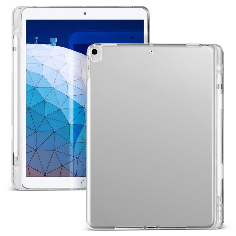 Insten - Soft Transparent TPU Tablet Case For iPad Air 3 2019 / iPad Pro 10.5", with Pencil Holder, Shock Resistant, Slim Fit, Clear