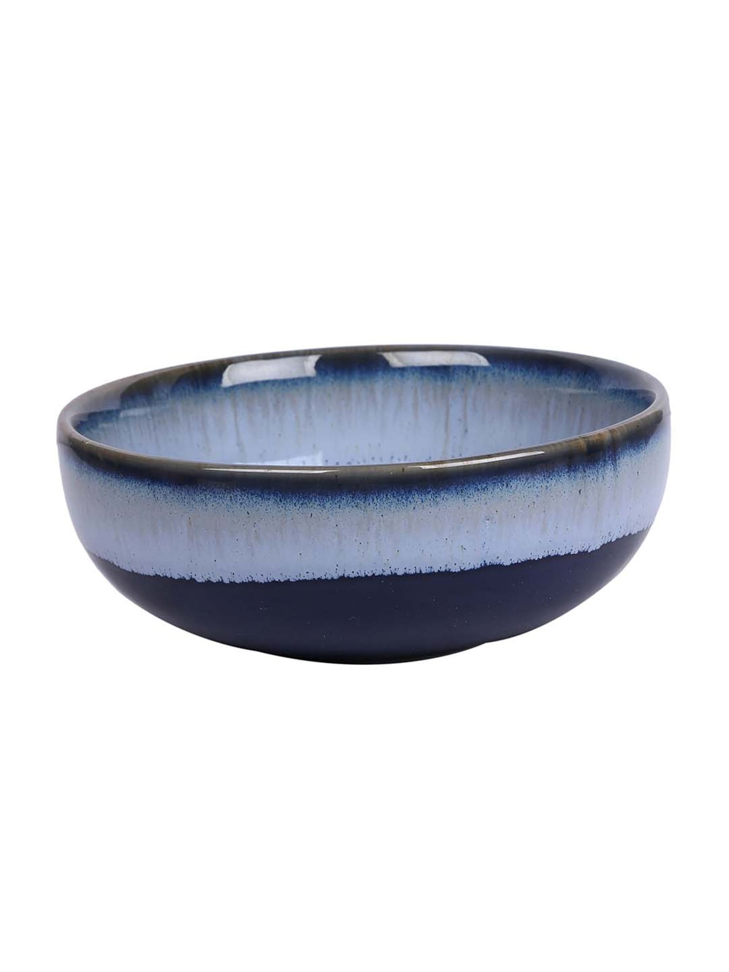 Aapno Rajasthan Navy Ceramic 18.5 cm Serving Bowl - Set of 1