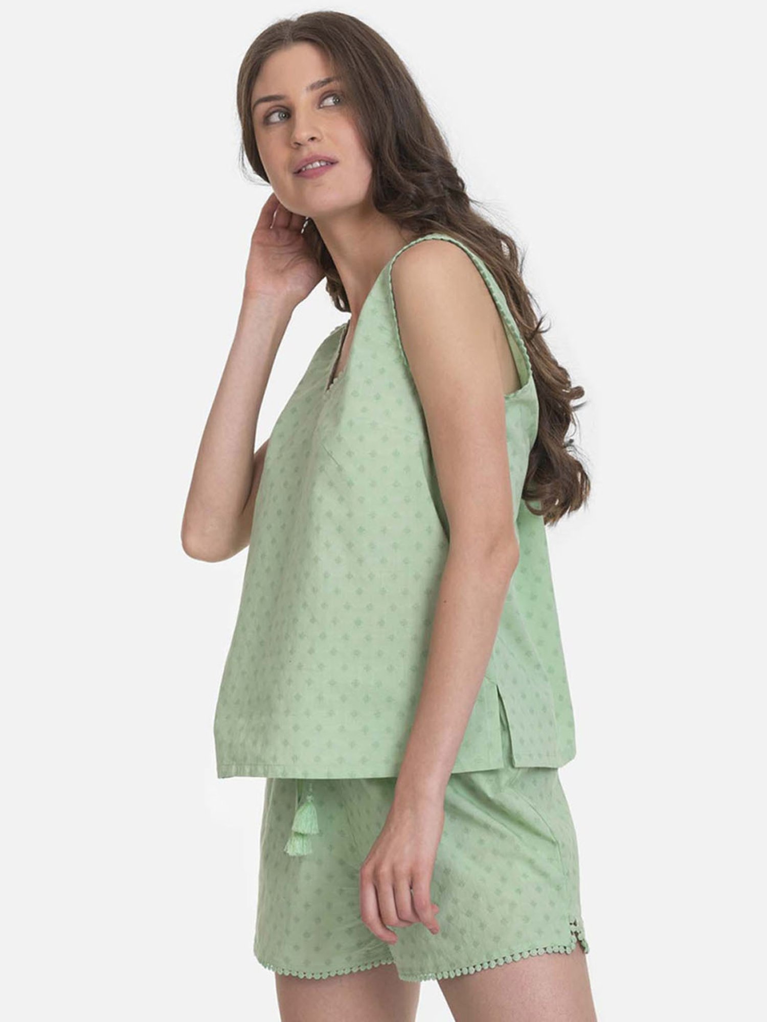 The Calm Collective Ivy Green Ivy Shorts Set