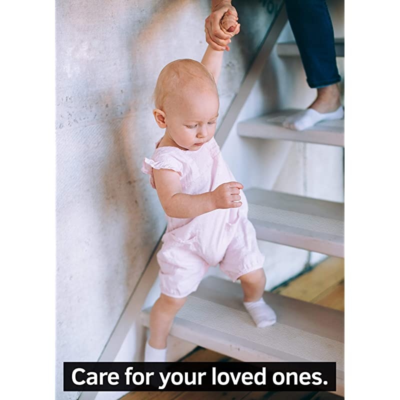 Non-Slip Stair Treads Tape (15-Pack) &ndash; Clear Anti-Slip Indoor Strips