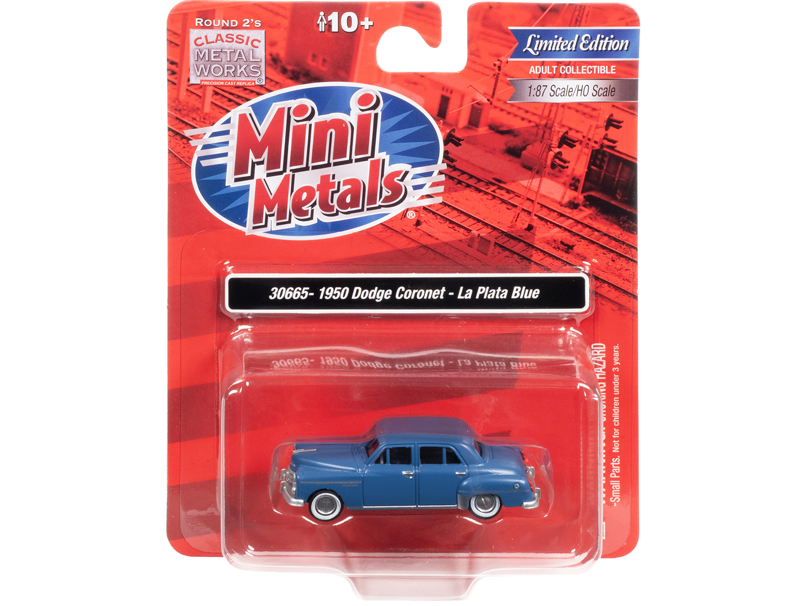 1950 Dodge Coronet La Plata Blue 1/87 (HO) Scale Model Car by Classic Metal Works