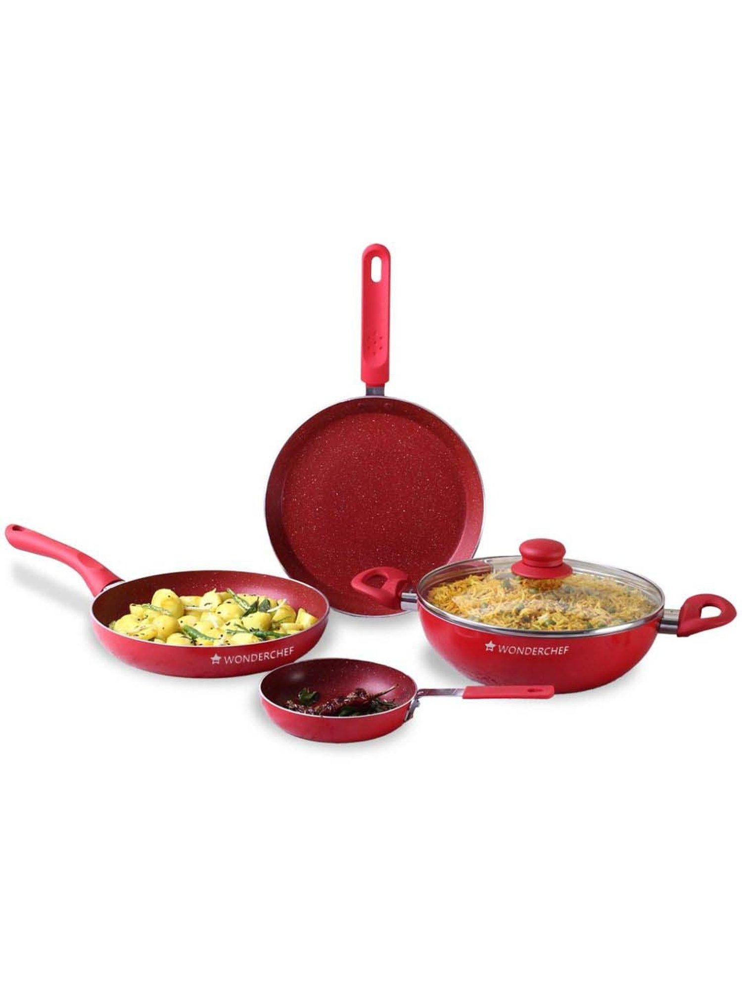 Wonderchef Royal Velvet Non-stick Induction Bottom 5 Pcs Cookware Set