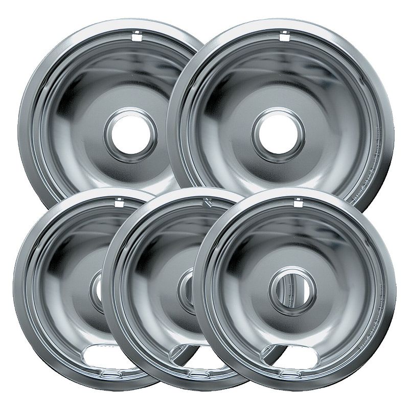 Range Kleen 5pc Drip Pans - Chrome