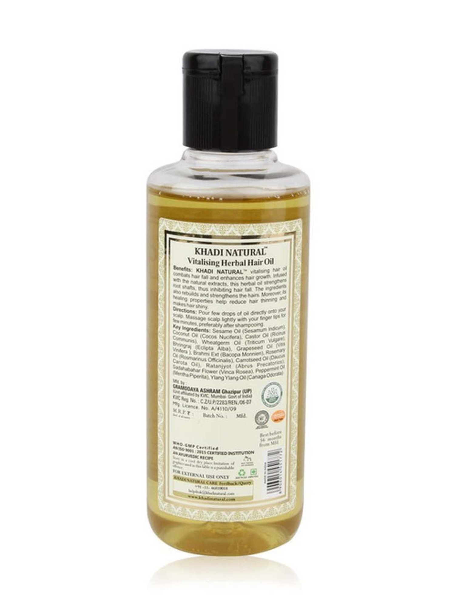Khadi Natural Herbal Vitalising Hair Oil - 210 ml