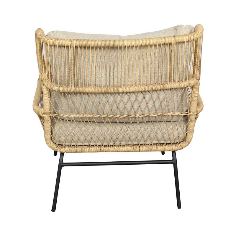 Pine Crest 4pc Loveseat Seating Group - Black - Courtyard Casual