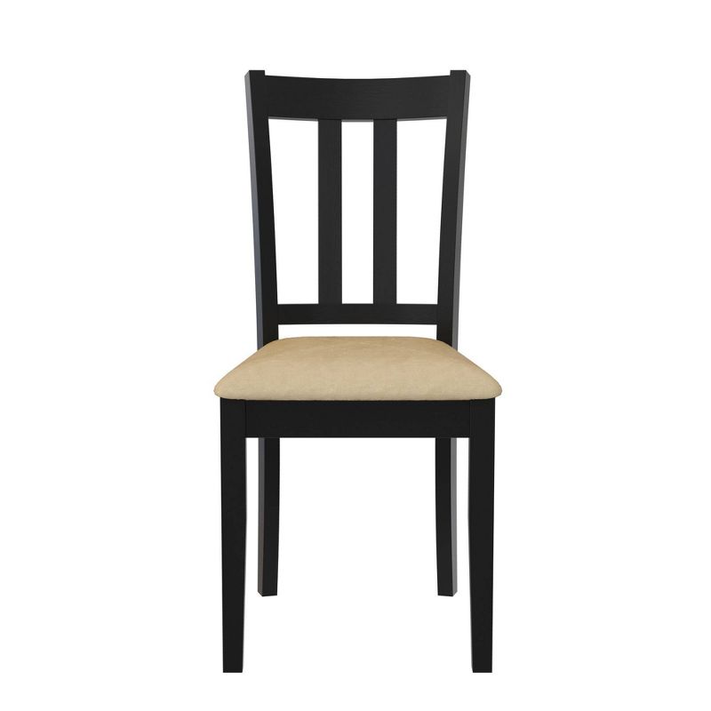 5pc Amber Traditional Height Dining Set Black/Beige - Dorel Living