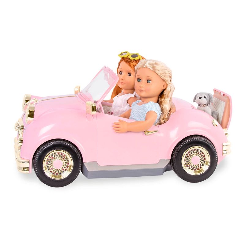 Our Generation In the Driver Seat Retro Cruiser - Pink Convertible for 18" Dolls