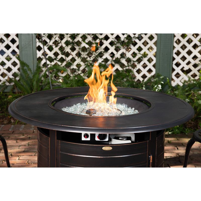 Thatcher Round Aluminum LPG Fire Pit - Fire Sense