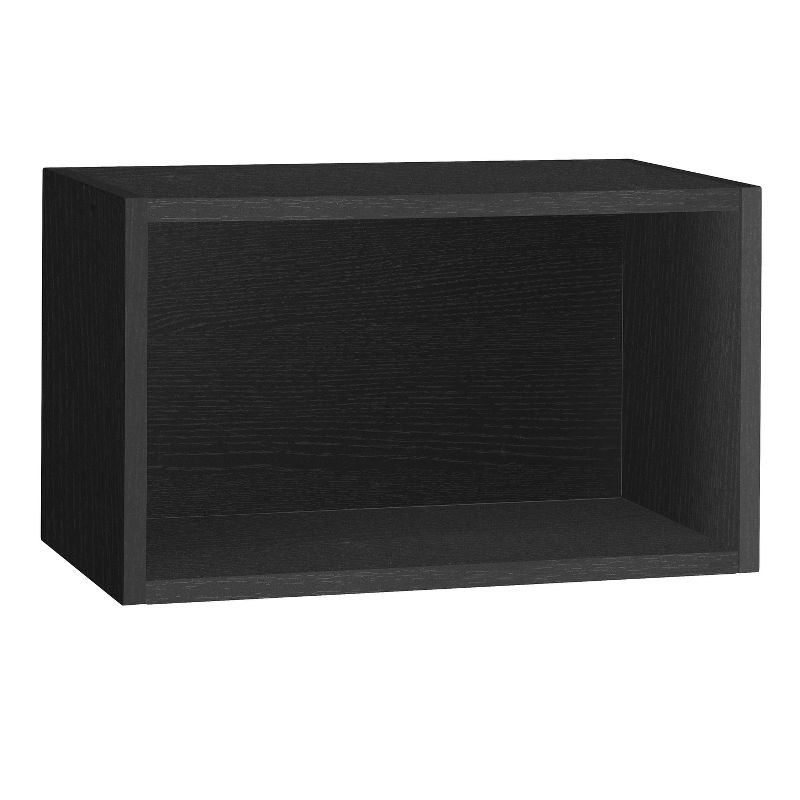 Way Basics Wall Rectangle Floating Eco Decorative Wall Shelf Black