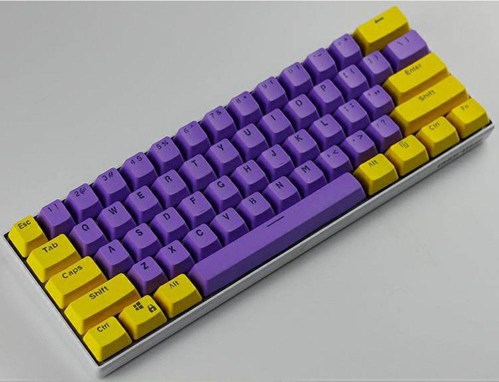 CUUWE 61 PBT Keycaps for 60 Percent Keyboard, Backlit Keycap Set for Mechanical Gaming Keyboard OEM Profile Keycaps with Key Puller for Cherry MX Switches GH60/RK61/GK61/Annie pro 2