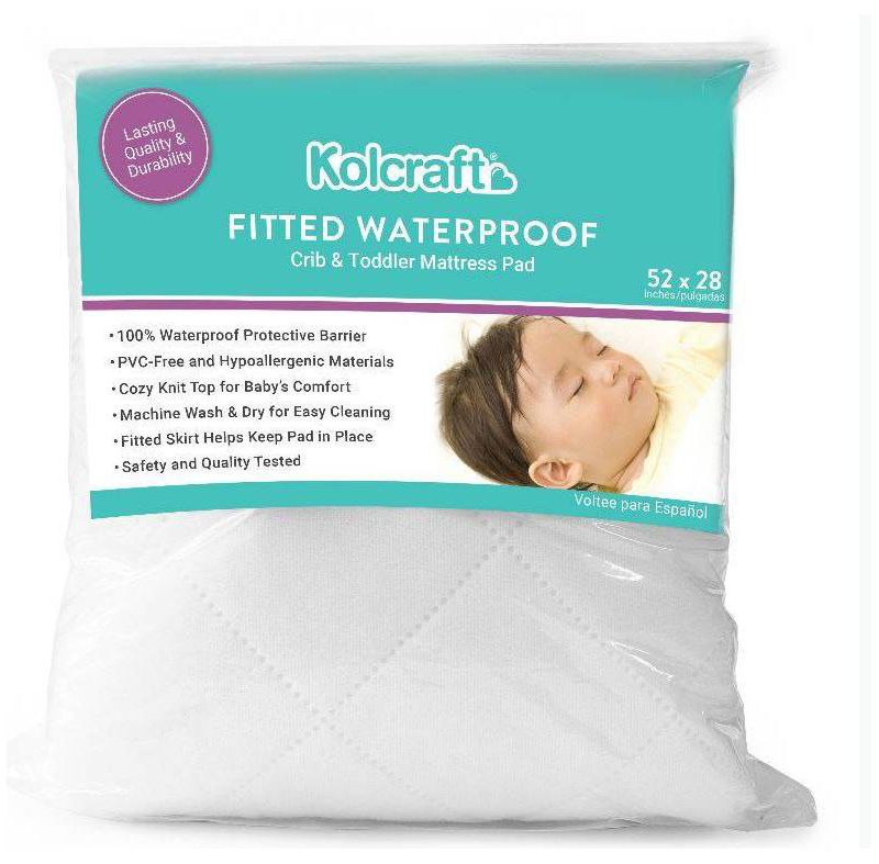 Kolcraft Waterproof Crib and Toddler Mattress Pad