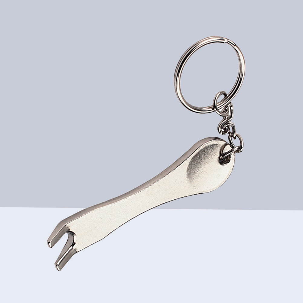 Guitar Bridge Pin Puller String Nail Peg Puller Musical Tool Keychain for Acoustic Guitar Ukulele Bass Banjo Dobro Mandolin (Silver)