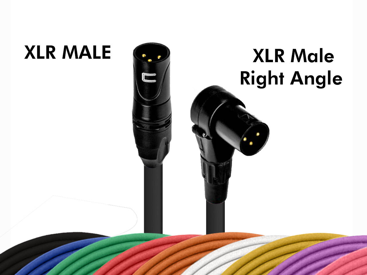 3-Pin XLR Male to Right Angle XLR Male - 30 Feet - Purple - Pro 3-Pin Microphone Connector for Powered Speakers, Audio Interface or Mixer for Live Performance & Recording