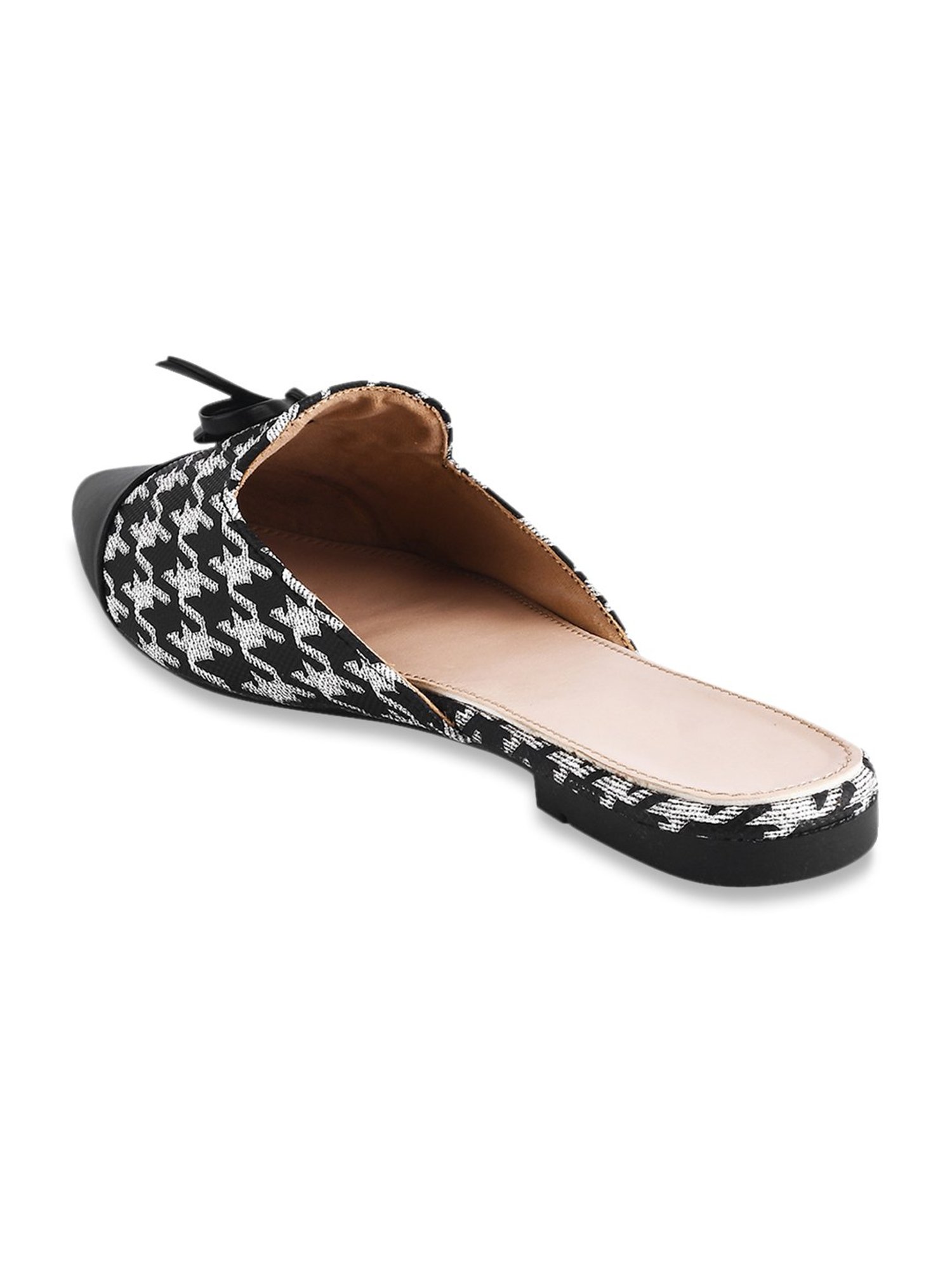 The White Pole Women's Black Mule Shoes