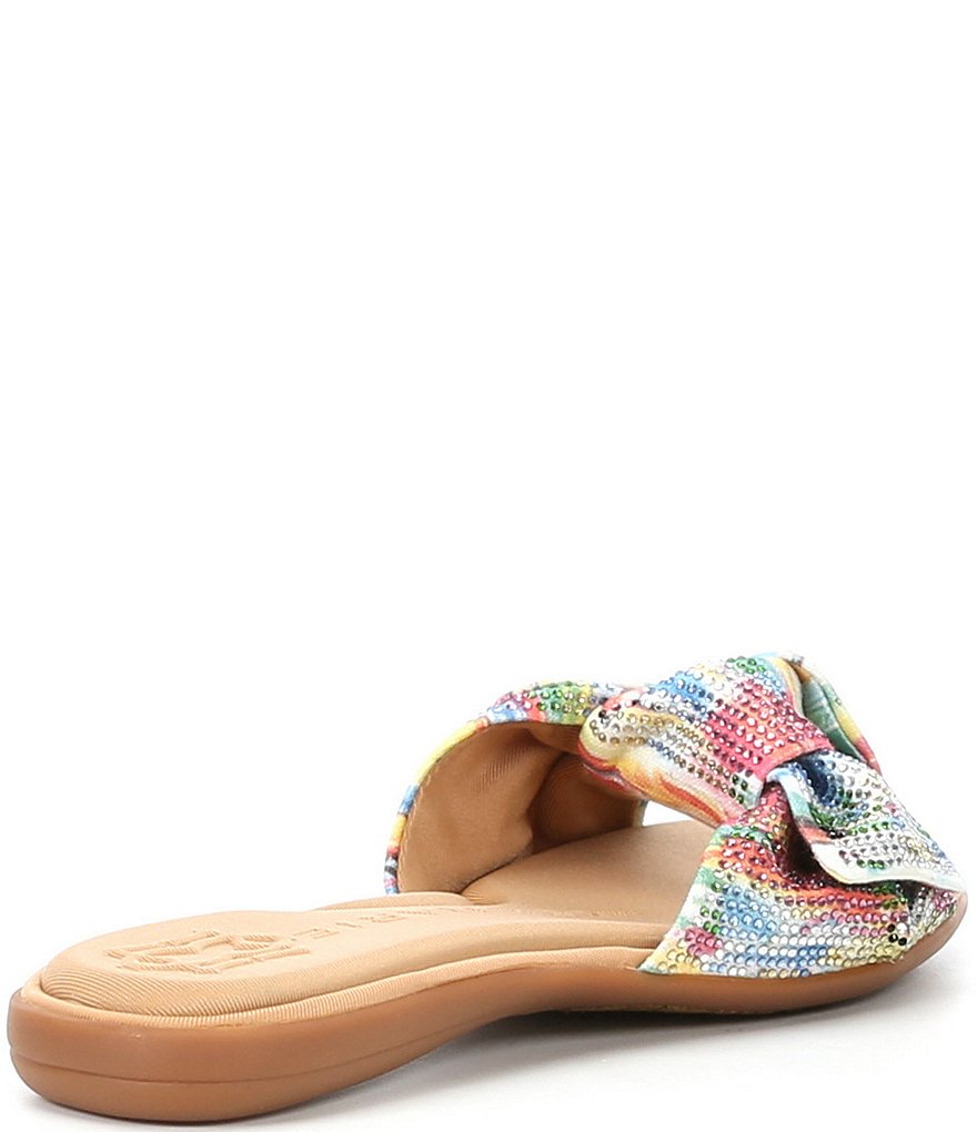 Alex Marie Hamala Rhinestone Knotted Slide Sandals