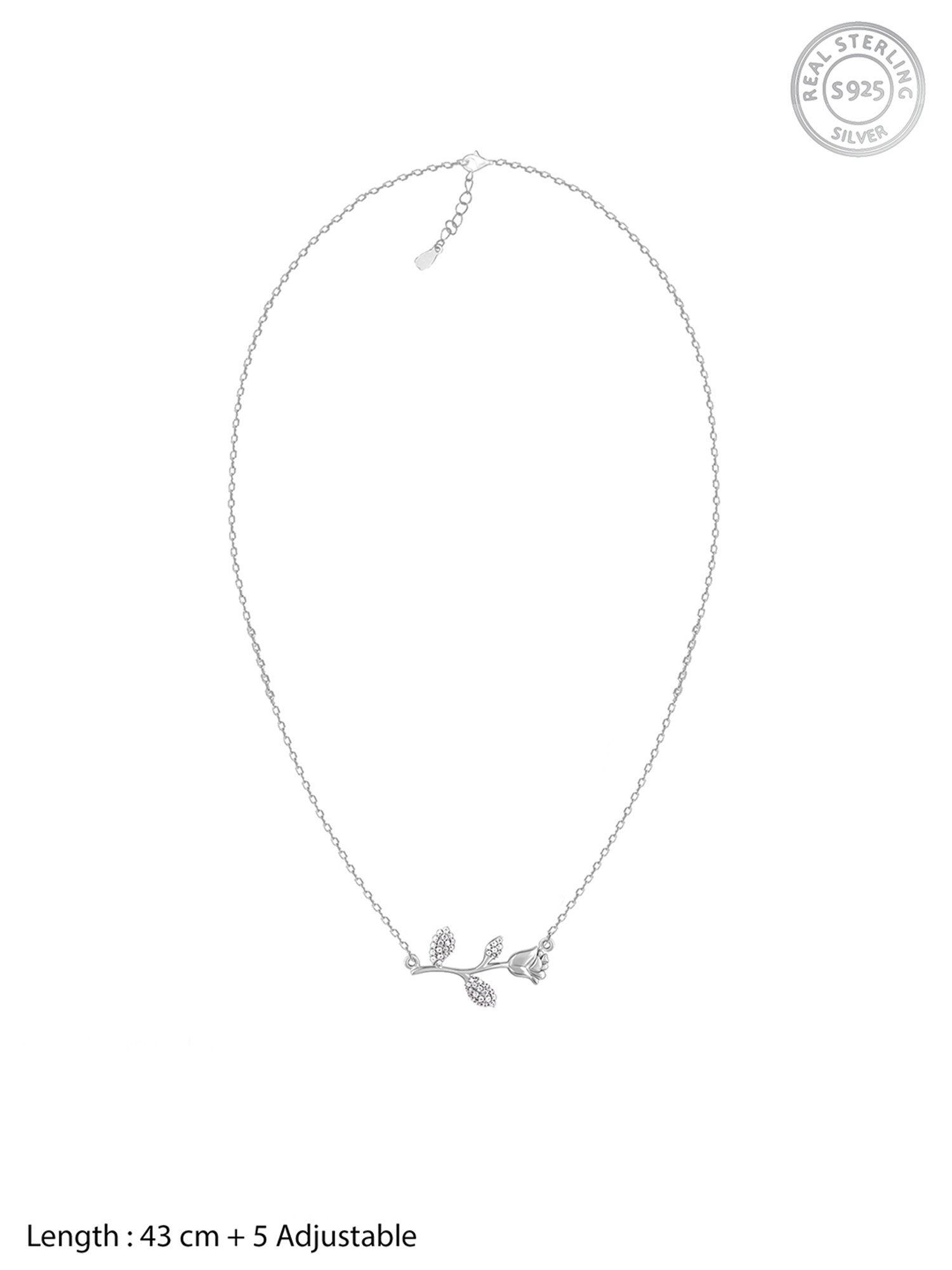 GIVA 92.5 Sterling Silver Double Infinity Love Necklace for Women