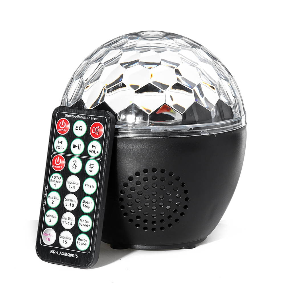 16 Color LED Stage Light bluetooth Speaker Disco Party Club Crystal Ball with Remote Controller