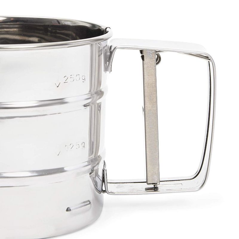 Norpro Stainless Steel Chinois Fine Mesh Soup Sauce Strainer Juicer with Stand and Rubberwood Pestle, Silver