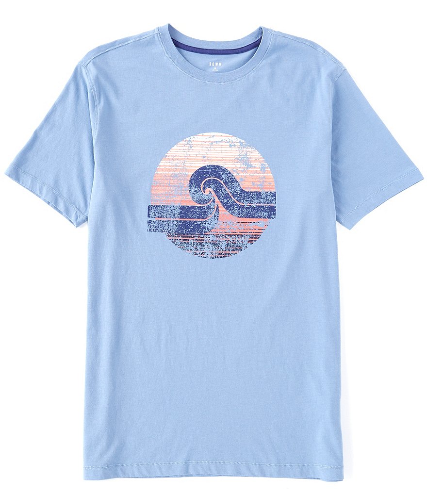 Rowm Short-Sleeve Wave Screen Printed Tee