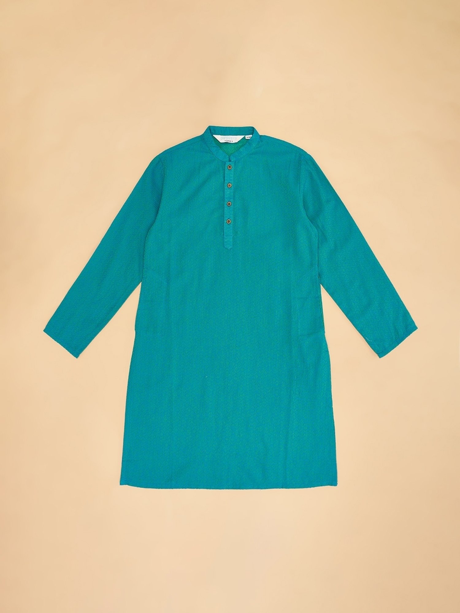 TABARD Kids Red Printed Full Sleeves Kurta