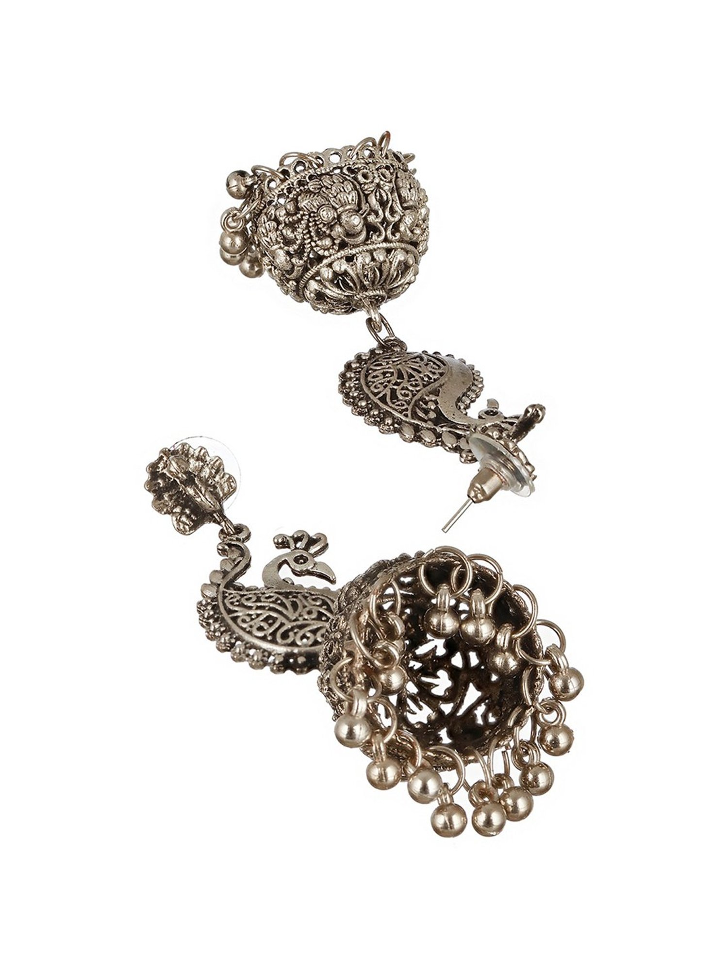 OOMPH Jewellery Yellow Enamel Floral Jhumki