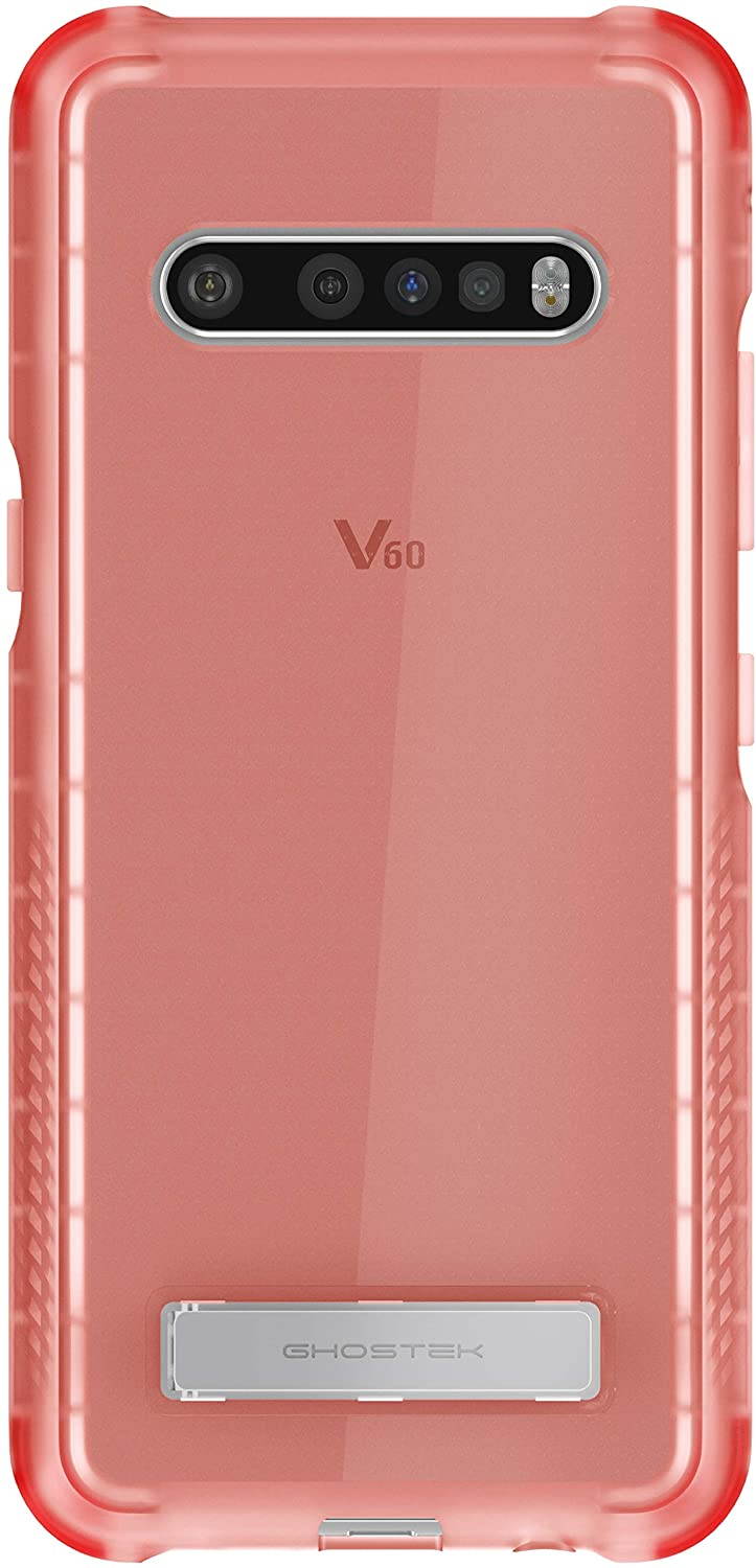 Ghostek Covert LG Velvet Case Clear with Kickstand and Grip Bumper Slim Phone Cover Ultra Thin Shockproof Design Heavy Duty Protection Wireless Charging for 2020 LG Velvet 5G (6.8 Inch) - (Smoke)