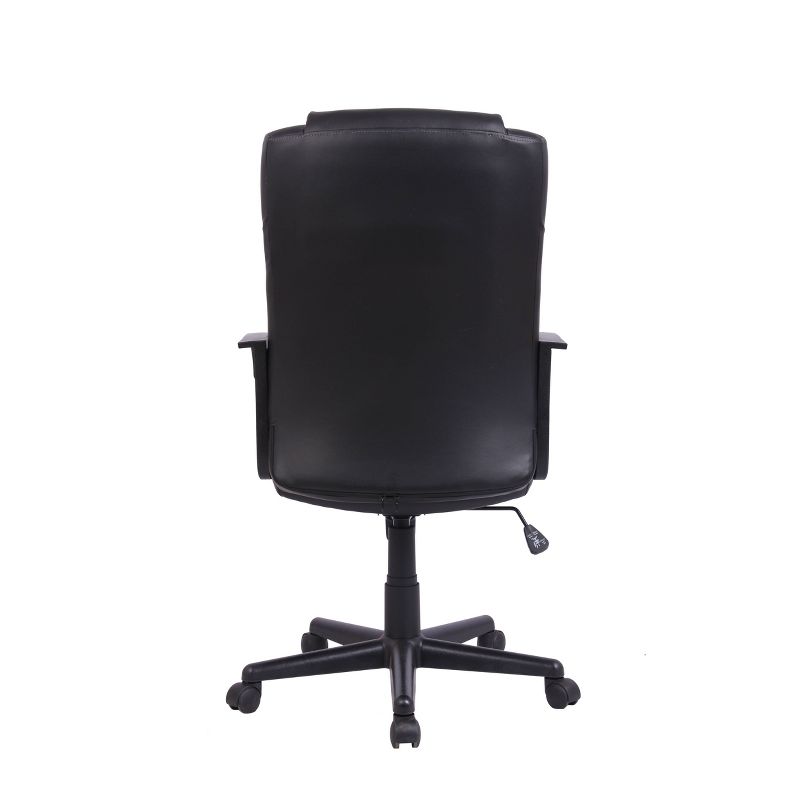 Adjustable Office Chair with Expandable Back Support Black - WOVENBYRD