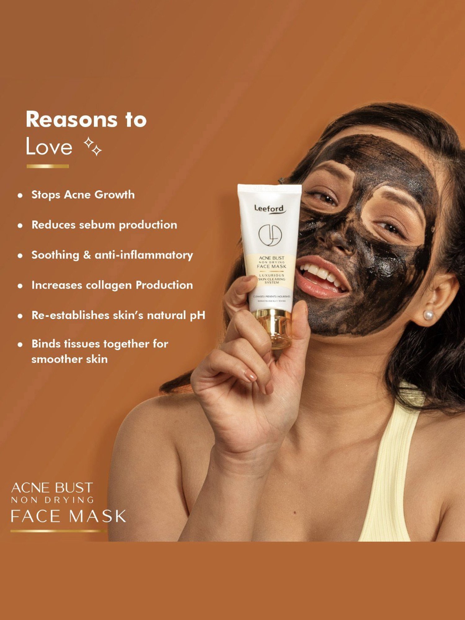 Leeford Acne Bust Non Drying Face Mask - 50 gm