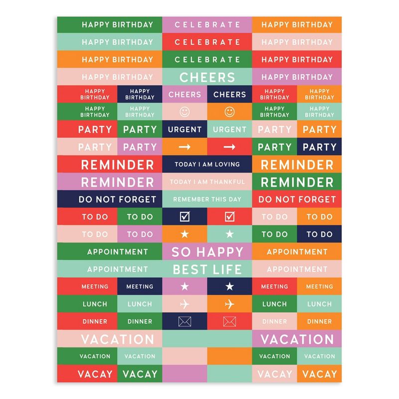 2021-22 Academic Planner 9" x 7" Preppy Stripes Luxe Daily/Weekly/Monthly - The Time Factory