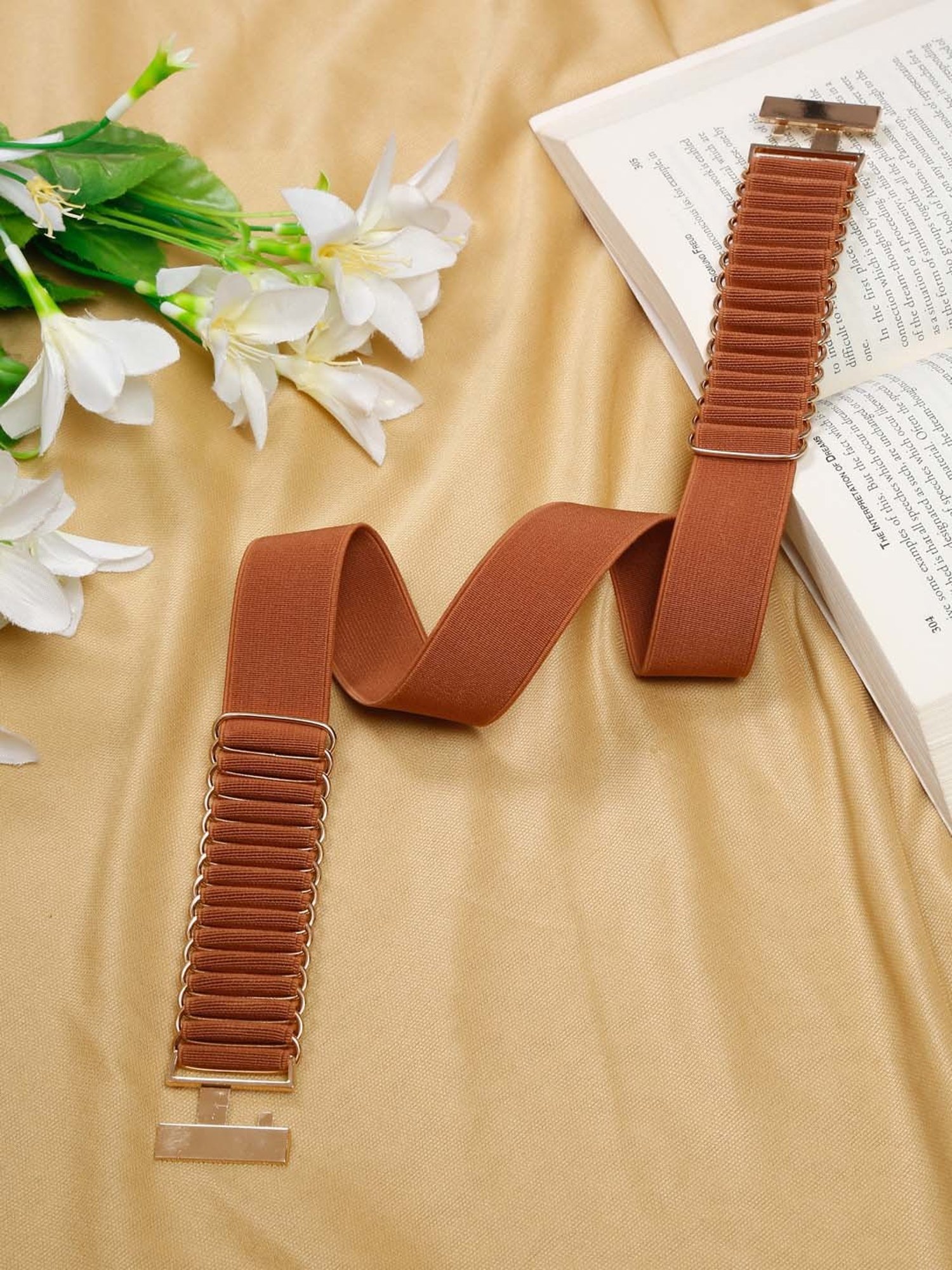 Teakwood Leathers Tan Nylon Waist Belt for Women