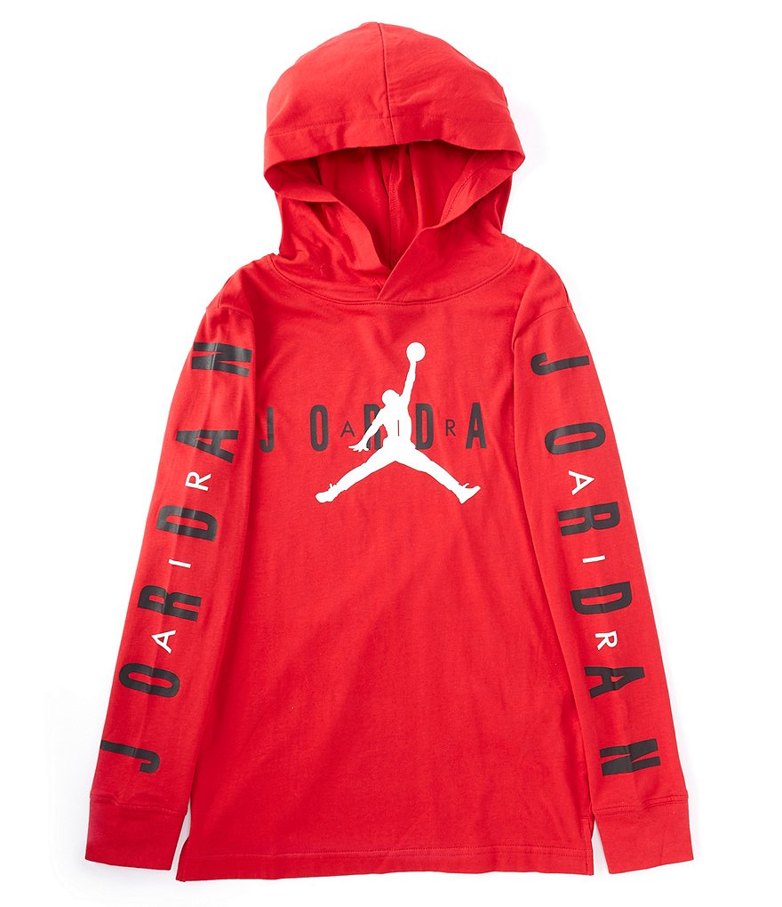 Jordan Big Boys 8-20 Long-Sleeve JDB Hooded Tee