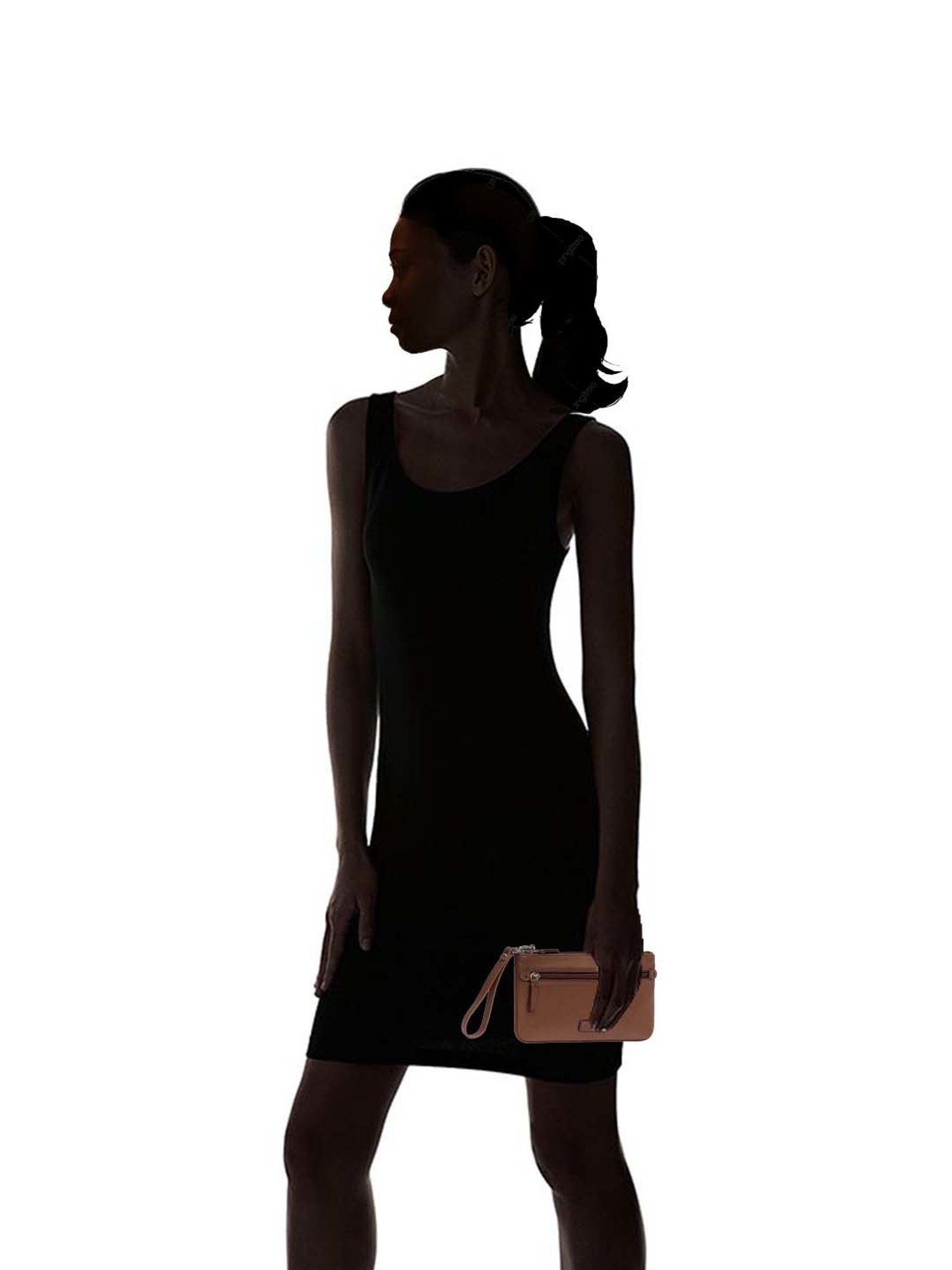 Mai Soli Virginia Large Slim Wristlet Pouch - Brown