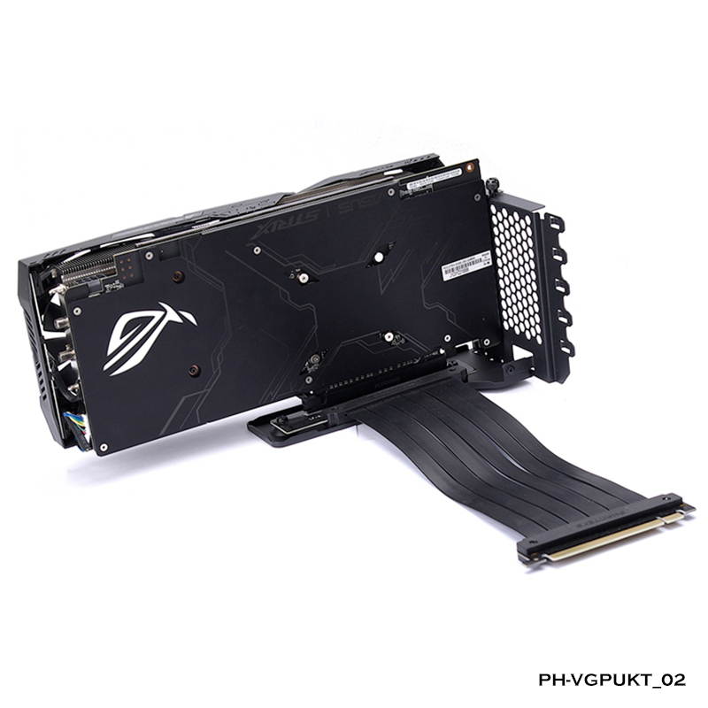 PCI-E GPU Extension Cable Anti Interference X16 Vertical Install VGA Holder For 7Slot Mount PH-VGPUKT Veritcal Mounting