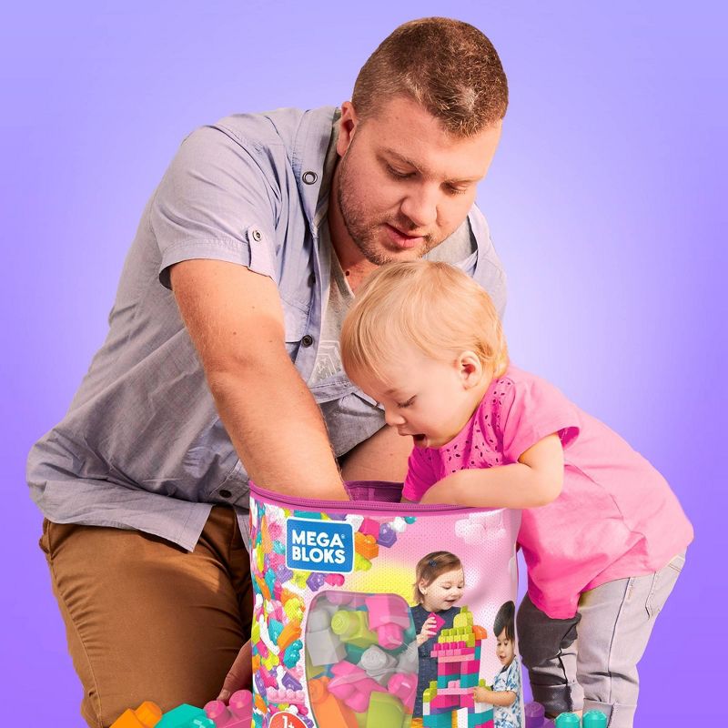 Mega Bloks First Builders Big Building Bag Construction Set - Pink