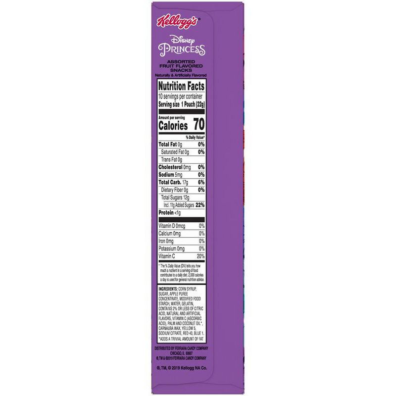 Kellogg's Disney Princess Assorted Fruit Flavored Snacks  - 10pk