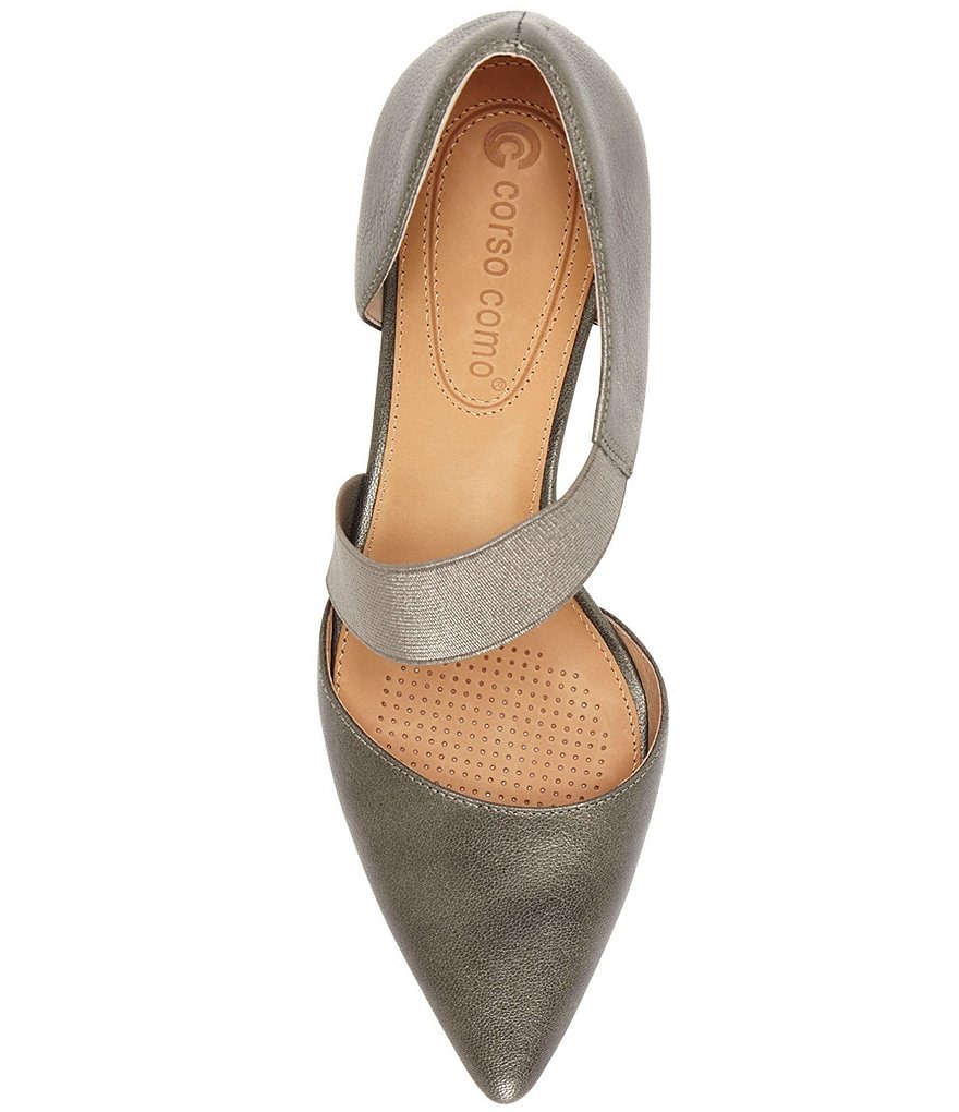 CC Corso Como Denice Leather Asymmetrical Pointed Toe Pumps