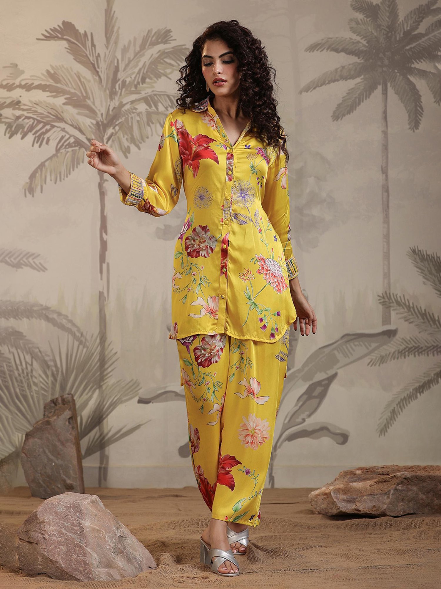 SCAKHI Yellow Co-Ord Set