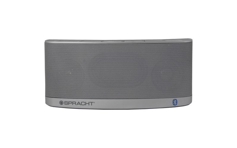 Spracht Blunote2.0 Portable Bluetooth Speaker System - 10 W RMS - Silver - Battery Rechargeable - USB