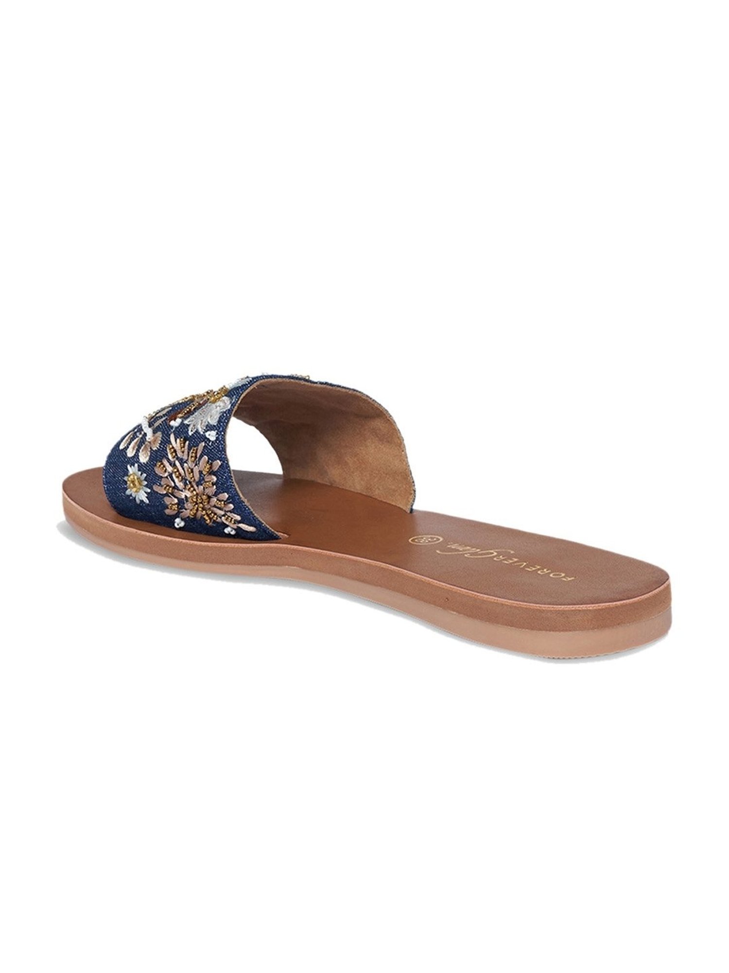 Forever Glam by Pantaloons Women's Blue Ethnic Sandals