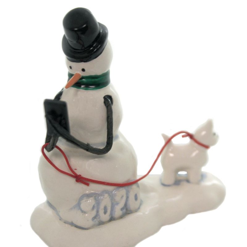Department 56 Accessory 3.25" Lucky The Snowman Dated 2020 Dog Christmas  -  Decorative Figurines