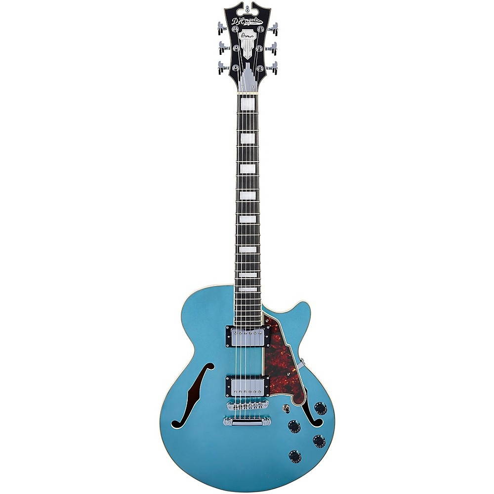 D'Angelico Premier SS Semi-Hollow Electric Guitar with Stopbar Tailpiece Ocean Turquoise