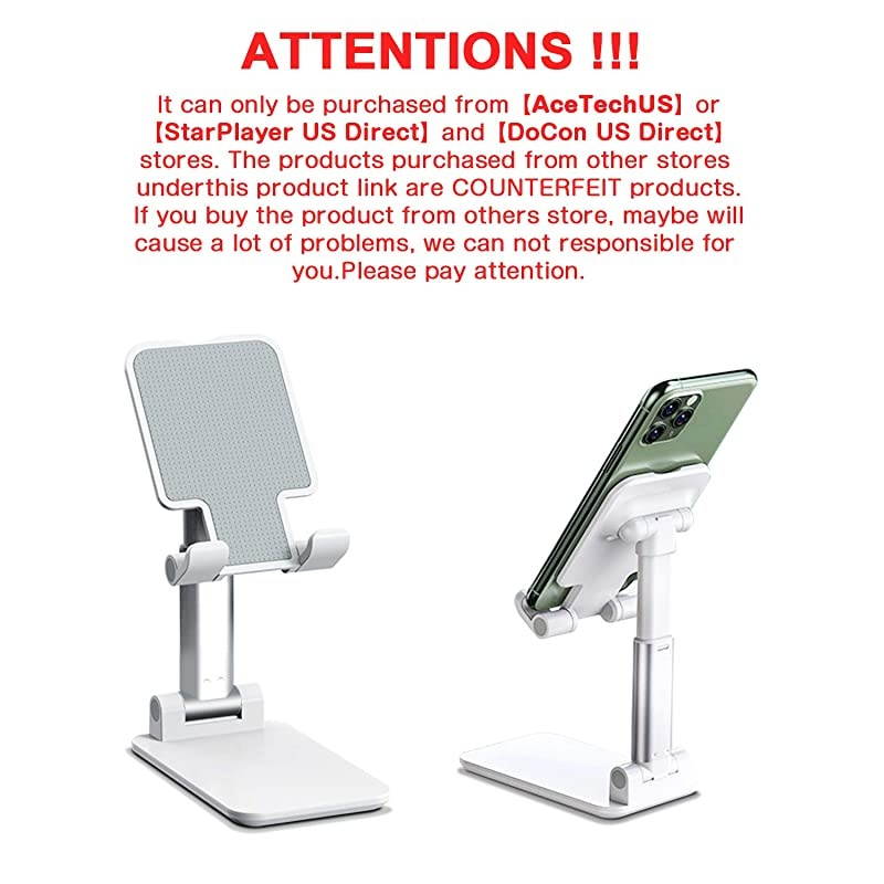 Cell Phone Stand, Adjustable Cell Phone Stand,  Foldable Portable Desktop Stand, Phone Holder Stand for Desk Sturdy Aluminum Metal Stand for Phone/iPad/Kindle/Tablet/Switch (Green)