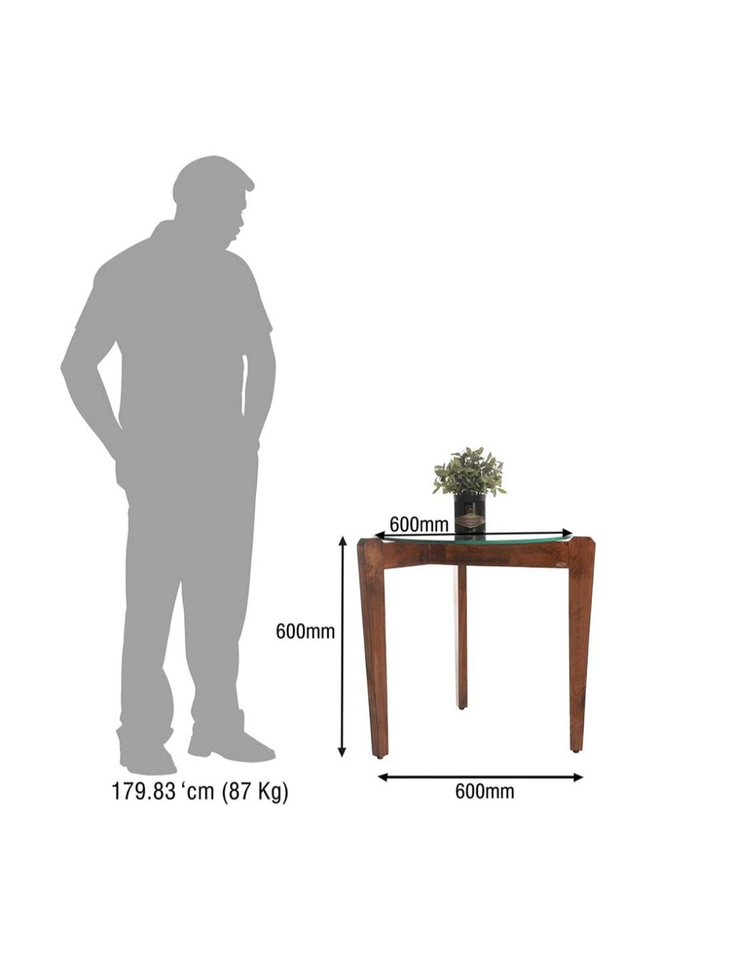 Durian Brenton Walnut Brown Solid Wood Coffee Table in Stain Walnut Finish