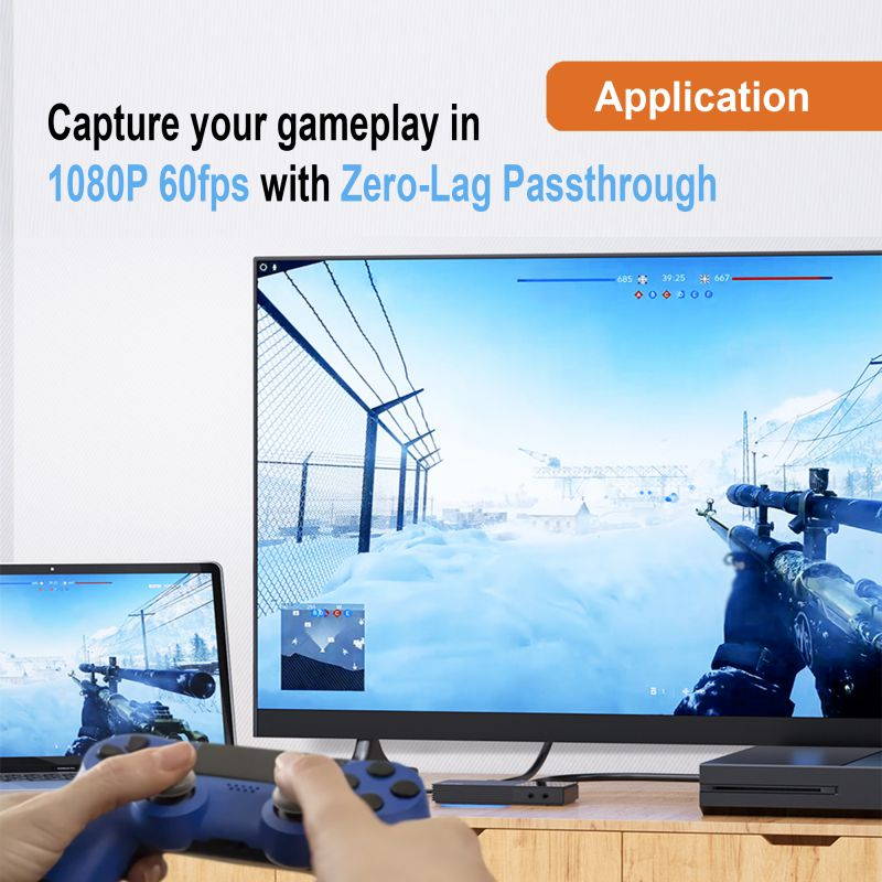 J-Tech Digital 4K HDMI Capture Card, Video Capture Card with USB Type-C, Compatible with OBS YouTube Twitch Facebook [JTECH-4KCP]