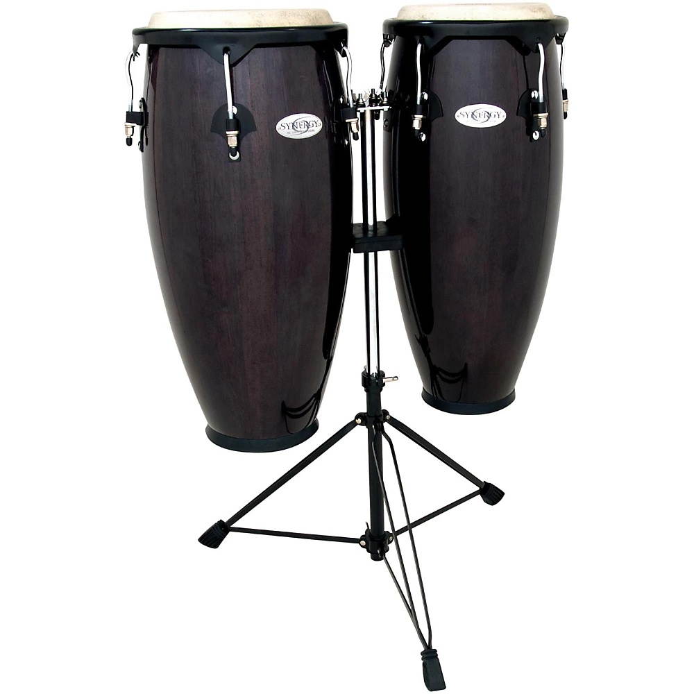 Toca Synergy Conga Set with Stand and Bongos Transparent Black
