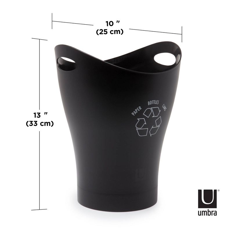 Umbra 2.2gal Garbino Recycle Indoor Trash Can Black
