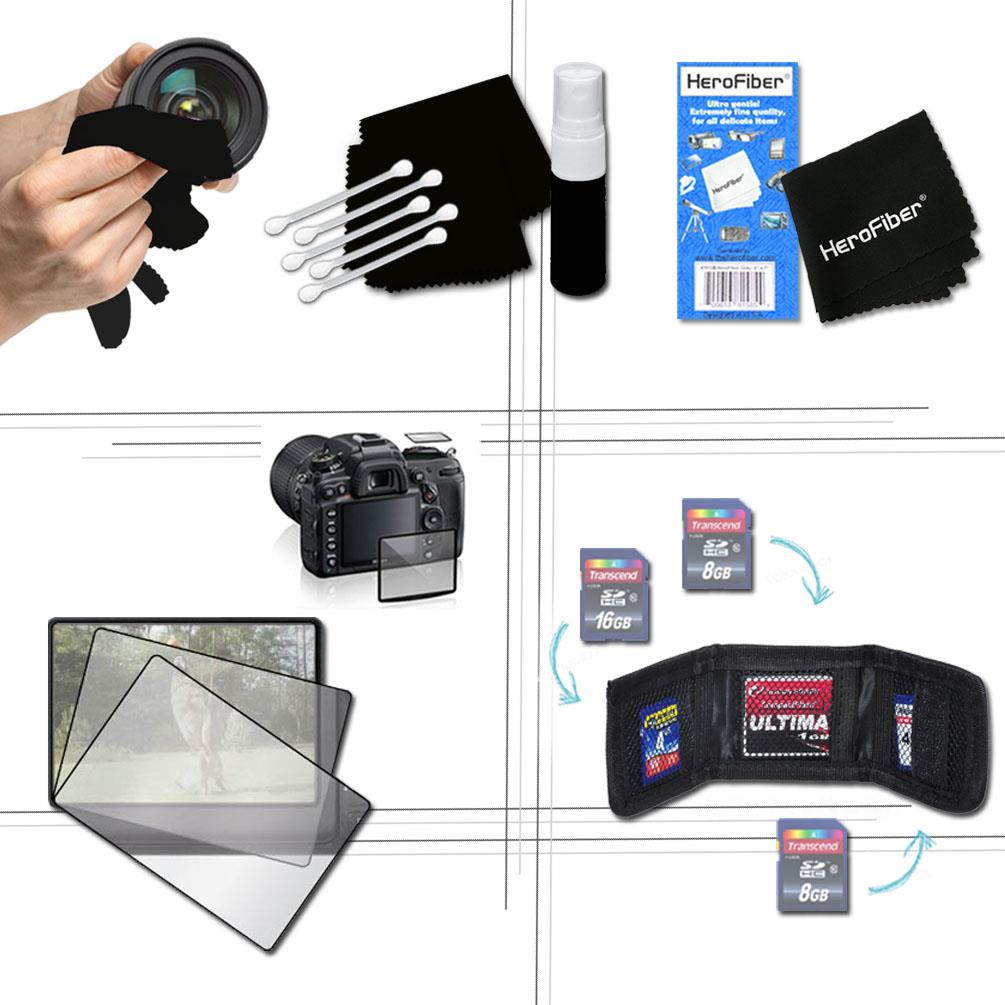 32GB Accessory Kit for Nikon Coolpix A900, B700, B500, P900, L840, L830, L820, P610, P600, P520, L320, P7800 Digital Cameras includes 32GB High-Speed Memory Card + Fitted Case + 60 inch Tripod + MORE