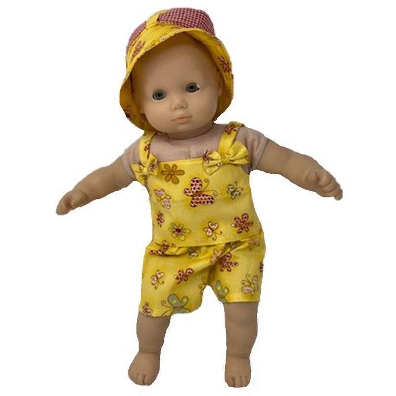 The Queen's Treasures Little House on the Prairie Green Calico Dress, Bonnet & Apron for 18" American Girl Dolls